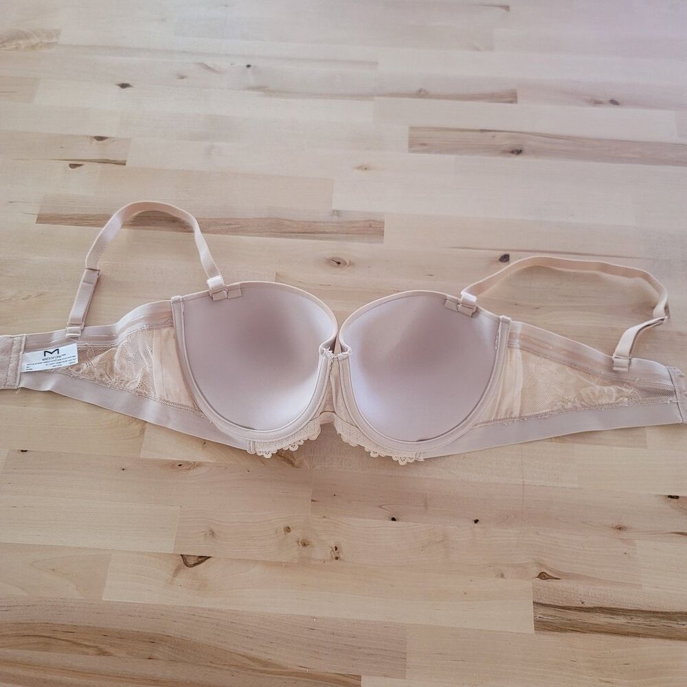 Maidenform Sz 38c Beige Essential Multiway Push Up Bra SE1102 Everyday Comfort - Picture 5 of 7